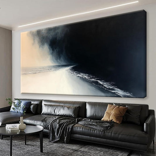 Tsomzxng Large Abstract Wall Art For Living Room Modern Canvas Art Wall Decor 29 X 58 Inches Black And White Wall Art Painting Print Abstract Wall Decor Picture For Bedroom Office Hotel Artwork