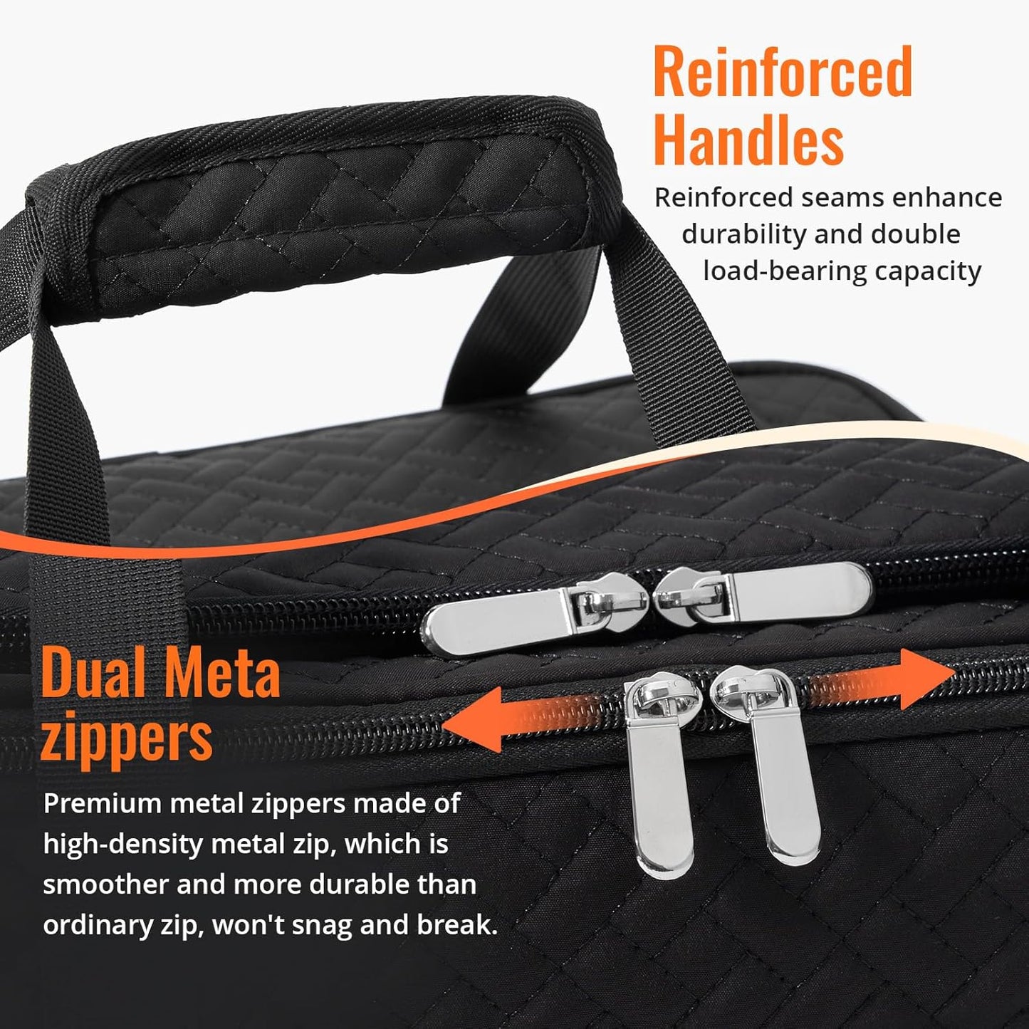 Insulated Casserole Carrier - Portable Casserole Carrier for Hot or Cold Food, Lasagna Holder for Parties,Picnic,Cookouts,Traveling - Fits 9" x 13" Baking Dish (Black)