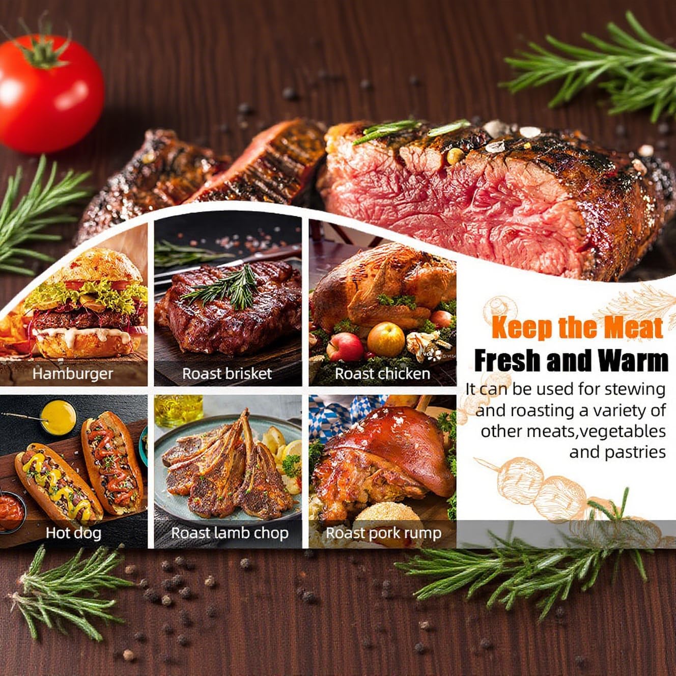 BBQ Blanket for Resting Meat-Insulated Smoker Grilling Bag Meat Resting Bags Meat Blanket Bag BBQ Accessories Smoker Accessories Grill Accessories Grilling Gifts for Men 6 PCS