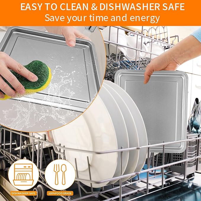 Air Fryer Replacement Tray for Emeril Lagasse Everyday 360 26 QT Extra Large Air Fryer, 12.5''×11.5'' Steel Air Fryer Accessories Grill Pan Plate Replacement Parts Rack