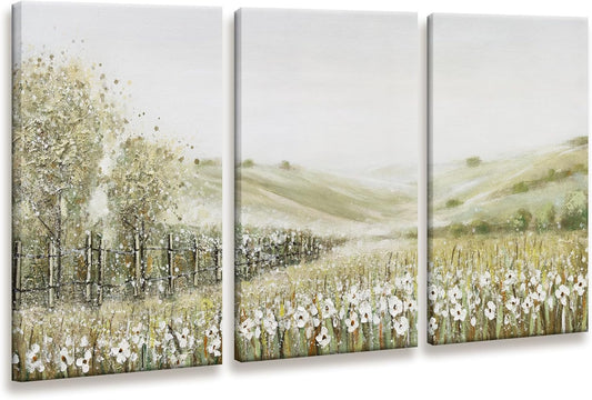 QSQ Canvas Wall Art Decor Natural Wall Decorations Home Decor Wall Art Prints Mountain Wilderness Landscape Large Size Artwork for Living Room Wall Bedroom Kitchen Office 24"x 36"x 3pcs