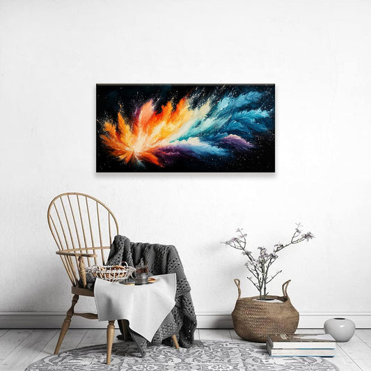 Tsomzxng Canvas Wall Art Decor Artwork Modern Paintings Abstract Wall Decor Maximalist Colorful Abstract Wall Art Prints Picture For Bedroom Kitchen Office Artwork Home Wall Decoration 20" × 40"