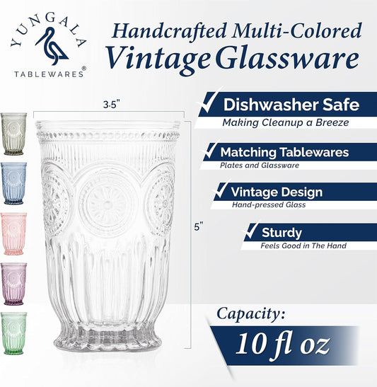 Yungala Multi-colored Highball Drinking Glasses