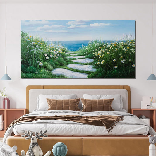 Canvas Wall Art Decor Modern Wall Art for Living Room Canvas Art Wall Decor Nature Landscape Wall Art Decor Pictures Coastal Ocean Wall Art Prints Artwork for Walls Bedroom Office Wall Decor 20" X 40"