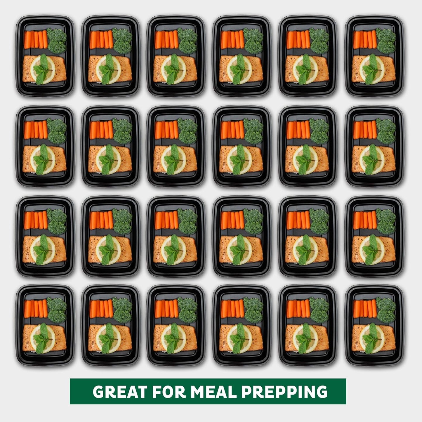 Freshware Meal Prep Containers [150 Pack] 1 Compartment with Lids, Food Storage Containers, Bento Box, BPA Free, Stackable, Microwave/Dishwasher/Freezer Safe (24 oz)