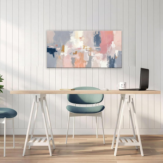 Pink And Gray Abstract Wall Art Decor Modern Artwork Decorations Canvas Prints Pictures For Bedroom Wall Decor Living Room Apartment Kitchen Bathroom Home Wall Decor 20x40 Inch