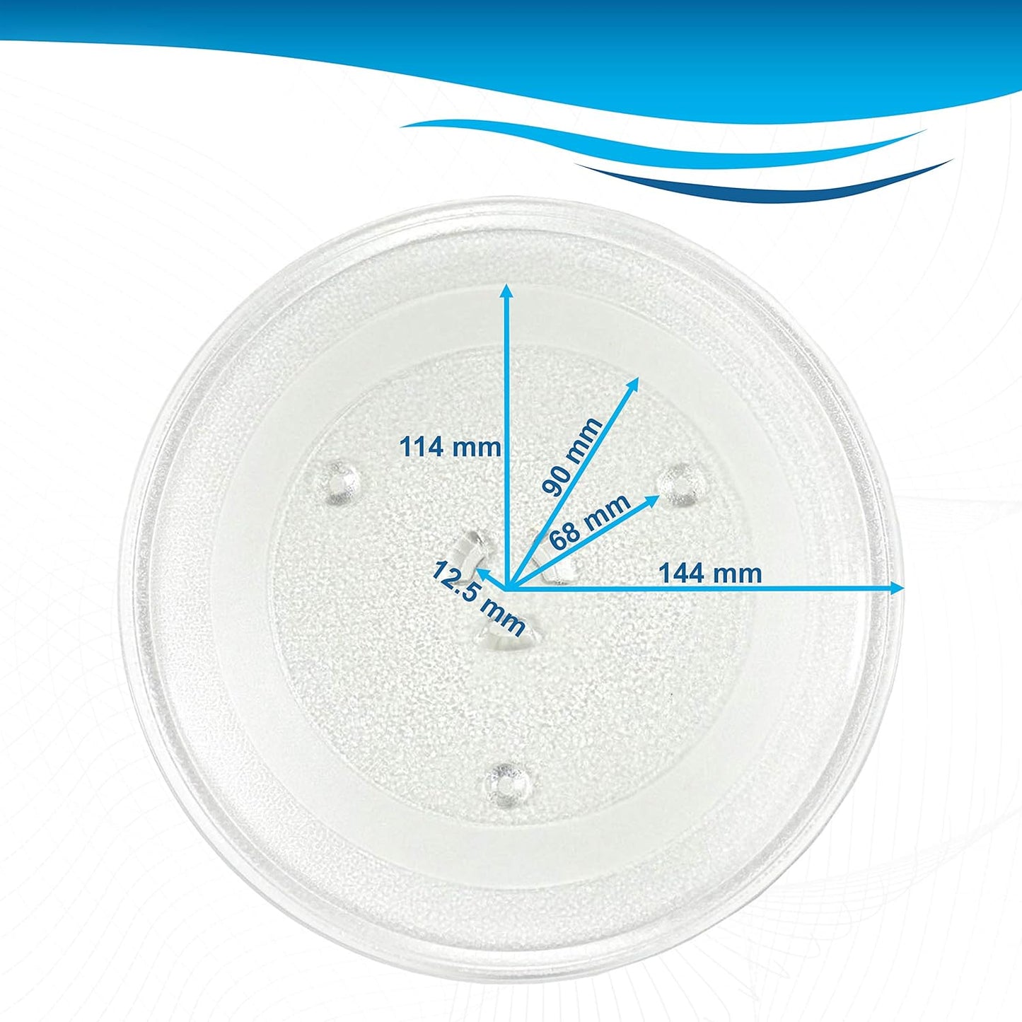 HQRP 11.25" Glass Turntable Tray for Microwave Oven Cooking Plate, 11-1/4 inch