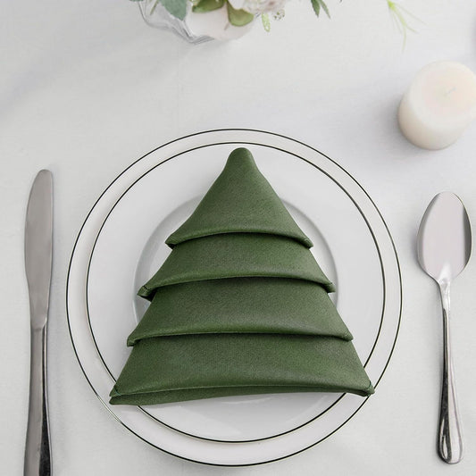 Bailarina Cloth Napkins Set of 80,17x17 inches Dinner Napkins Cloth Washable,Polyester Square Table Cloth Napkin Bulk with Hemmed Edges Ideal for Banquets, Parties and Weddings-Willow