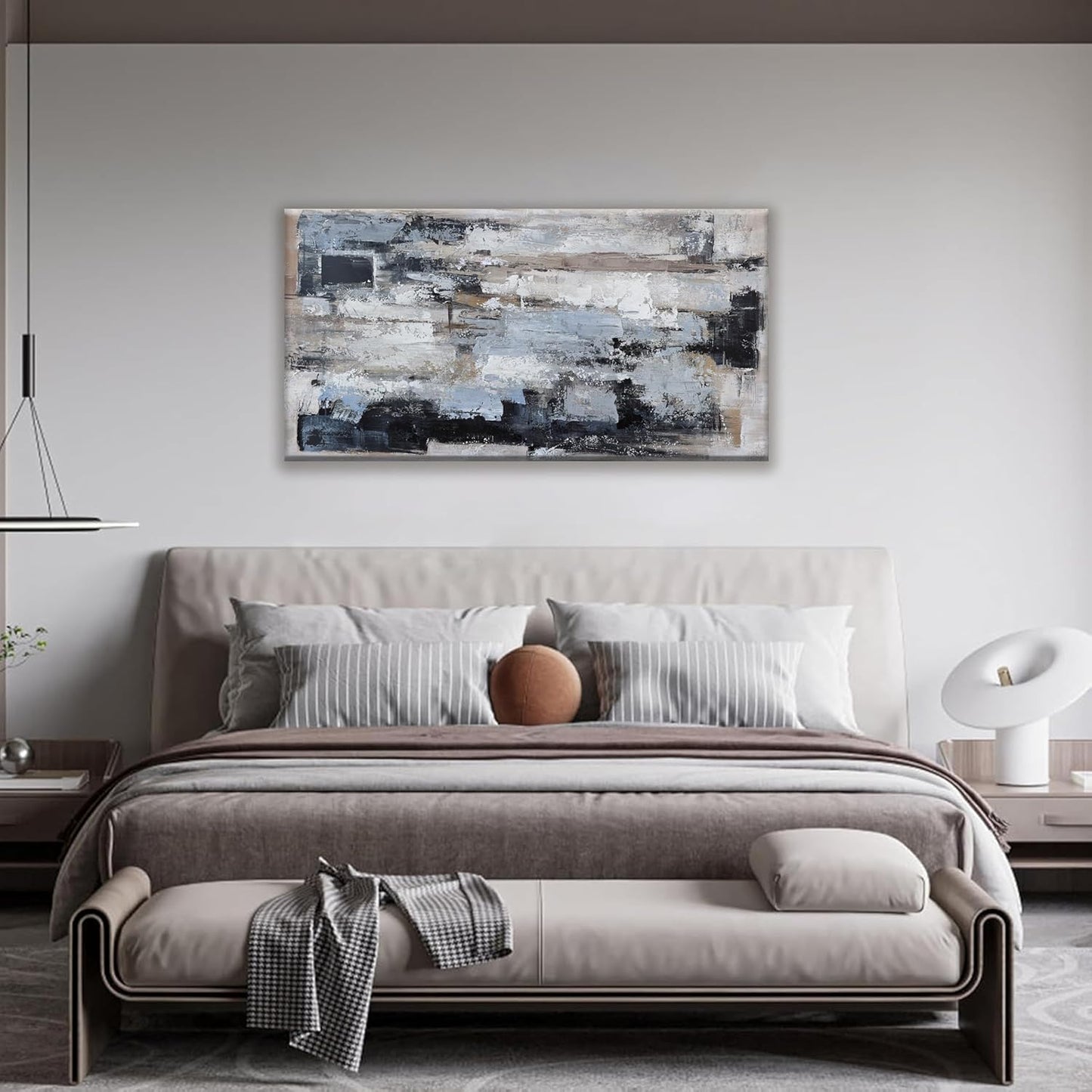 Canvas Wall Art Decor Modern Large Wall Art For Living Room Abstract Art Blue Black Wall Art Decor Canvas Art Work Decoration Abstract Wall Art Prints For Bedroom Office Kitchen Wall Decor 20" x 40"