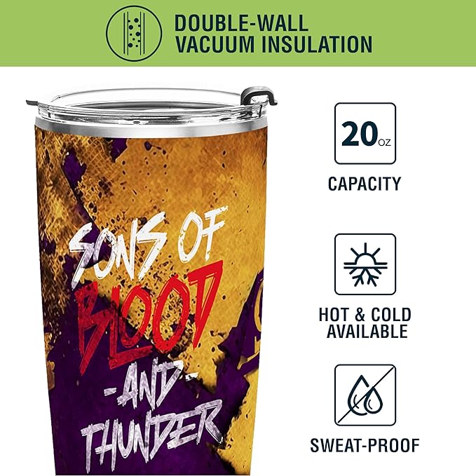 BBGreek Omega Psi Phi Fraternity Paraphernalia - Official Vendor - 20 oz Stainless Steel Insulated Sublimation Tumbler - SOBAT