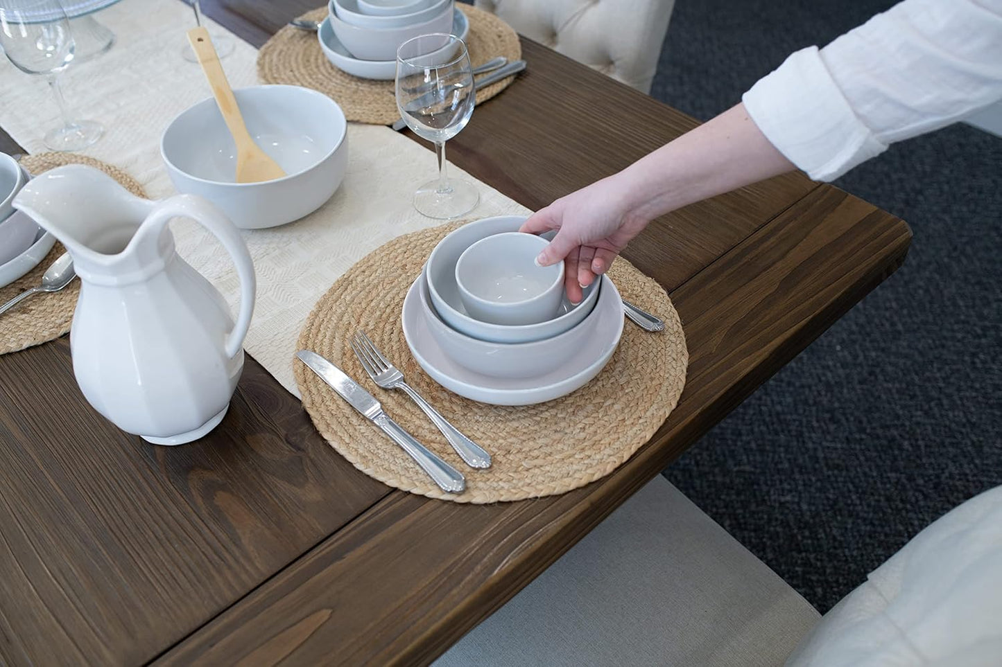 Elanze Designs Bistro Glossy Ceramic 4 inch Cute and Small Dessert Bowls Set of 4 - Perfect for Everyday uses from Snacks, Ice Cream, Candy and Treats, White