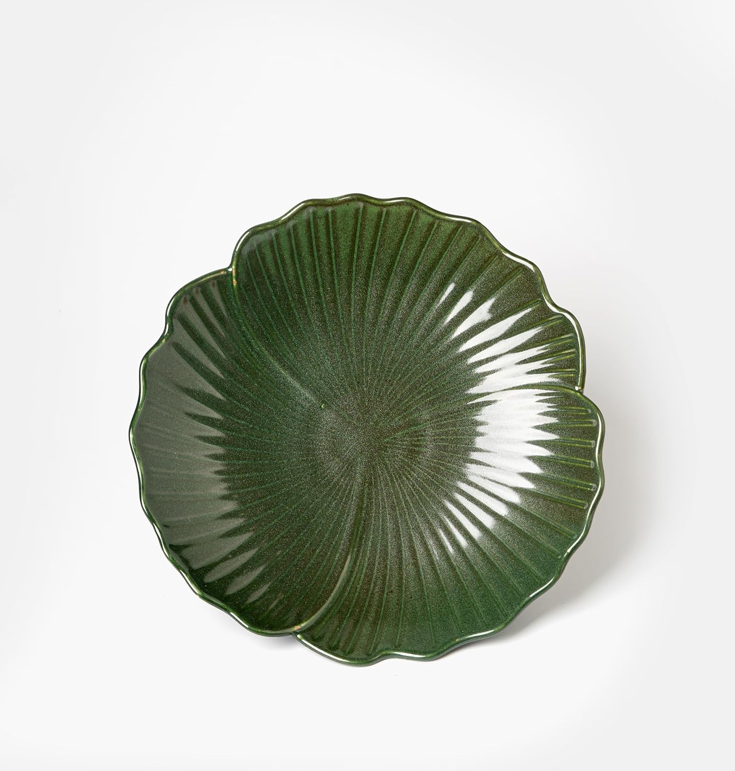 Ceramic Fruit Bowl for Kitchen Counter, Decorative bowl, Pedestal bowl, Footed bowl, Modern fruit bowl, Large fruit bowl, Decorative bowls for home décor, Green fruit bowl, 10.5 "