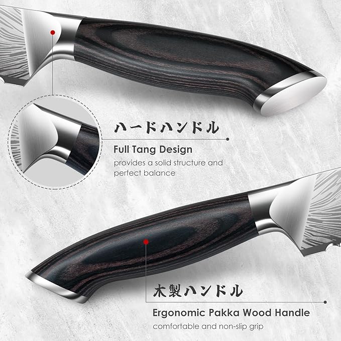 SHAN ZU 10 inch Bread Knife in Powder Steel, Serrated Bread Knife for Homemade Bread Sourdough Ultra Sharp Bread Slicer Knives with Ergonomic Pakkawood Handle for Sourdough, Turkey and Fruit