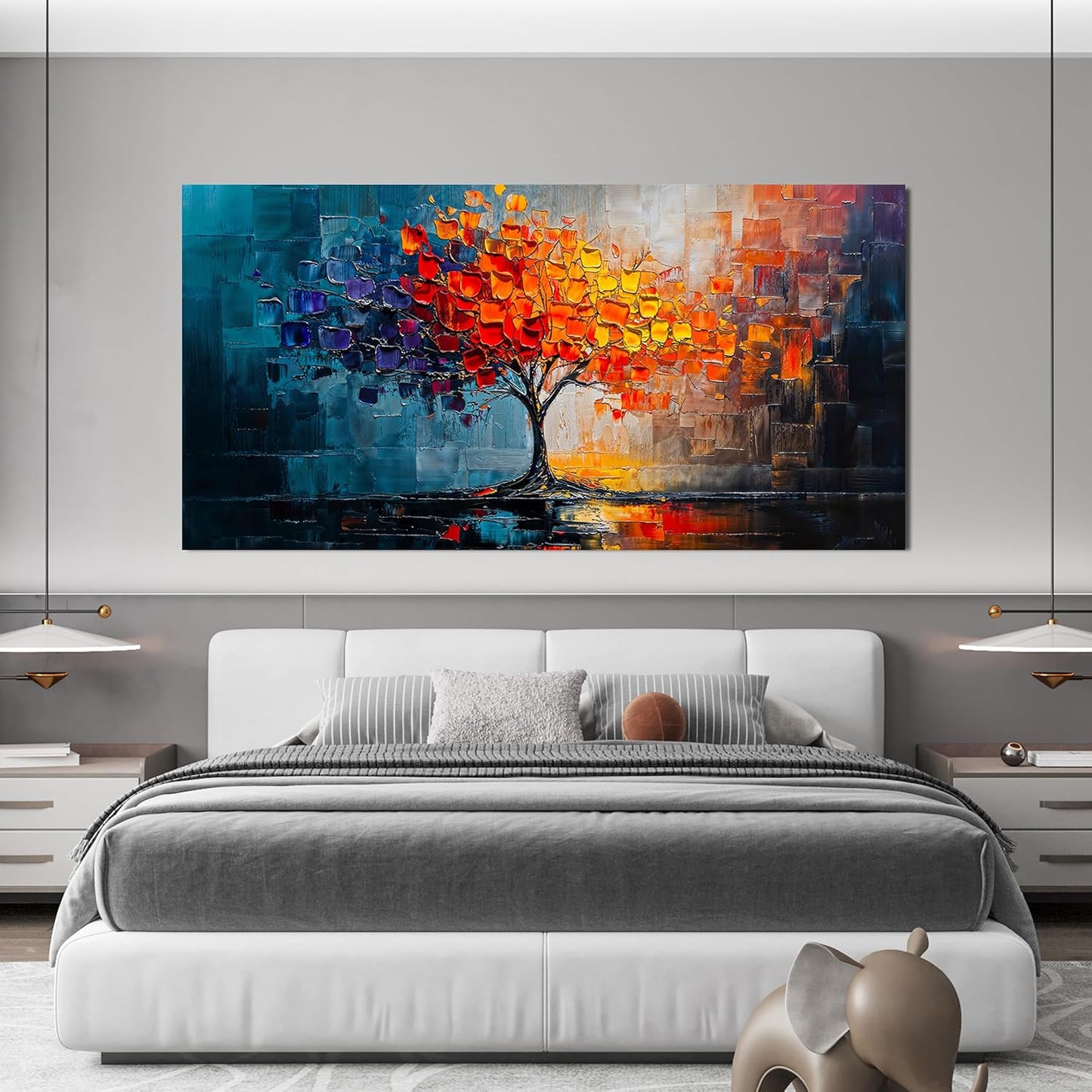 Canvas Wall Art Decor Tree of Life Wall Art Decor Large Wall Art Pictures for Living Room Colorful Wall Art Prints Canvas Art Wall Decor Large Artwork for Walls Bedroom Office Wall Decor 29" X 58"