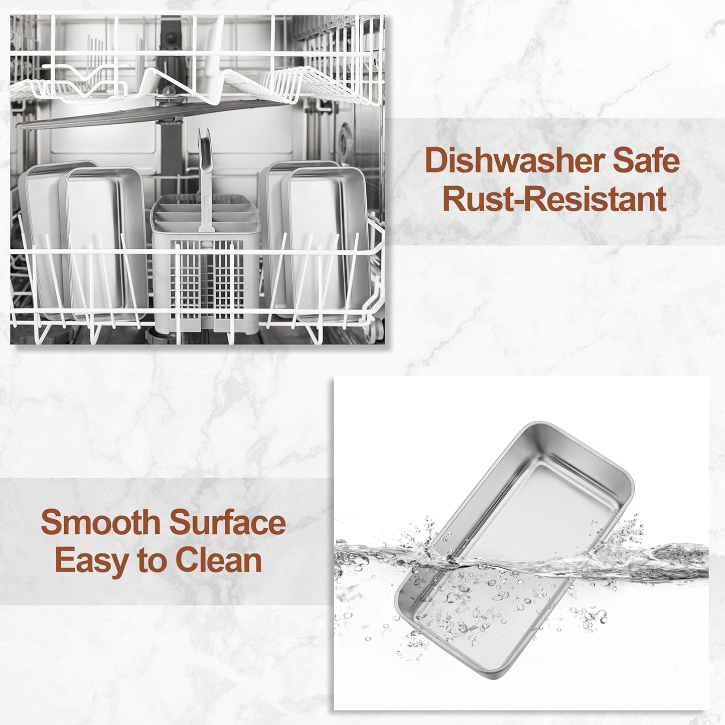 LIANYU 6 Pack Bread Loaf Pans for Baking 9x5 Inch, Stainless Steel Meat Bread Baking Pans, Loaf Tin for Homemade Banana Sandwich Sourdough