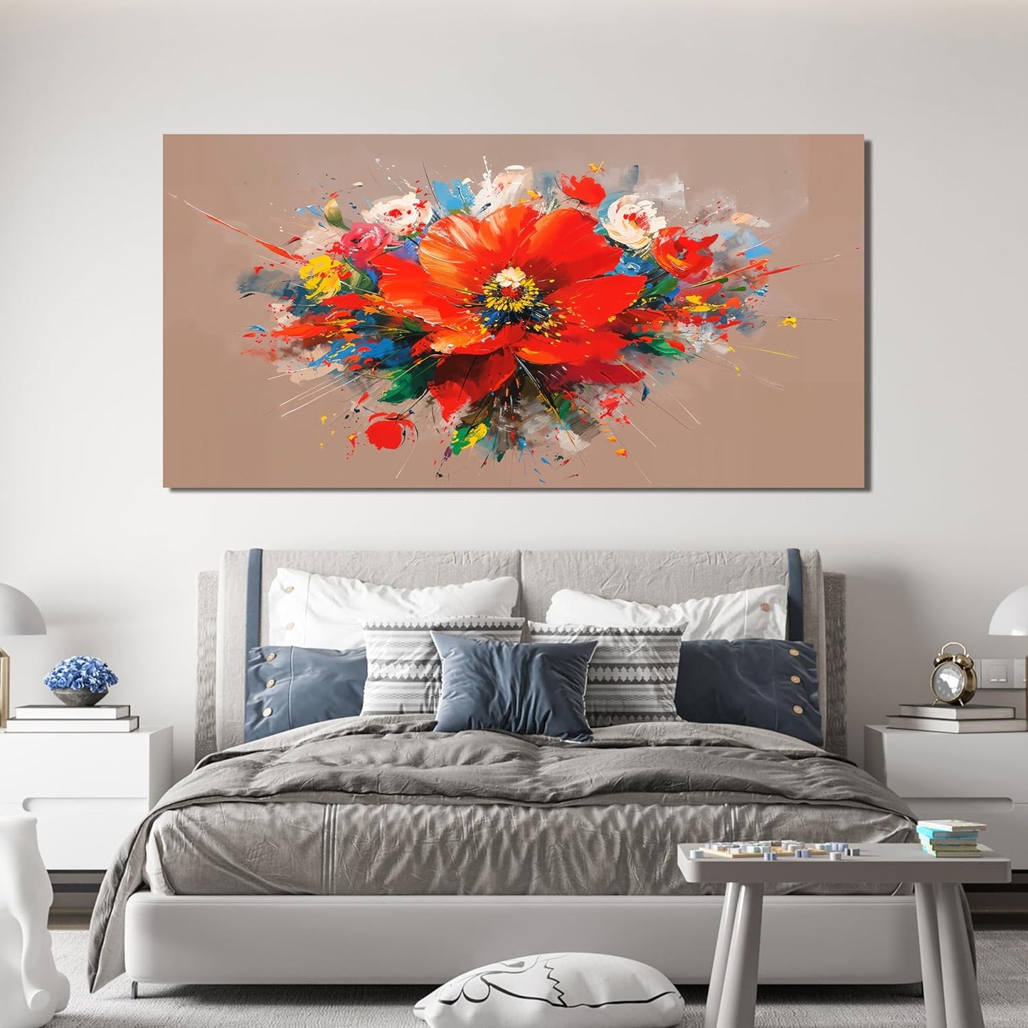 Canvas Oversized Wall Art Decor Modern Large Wall Art for Living Room Canvas Art Wall Decor Colorful Botanical Wall Art Prints Flowers Artwork for Walls Bederoom Office Home Decor Aesthetic 29" X 58"