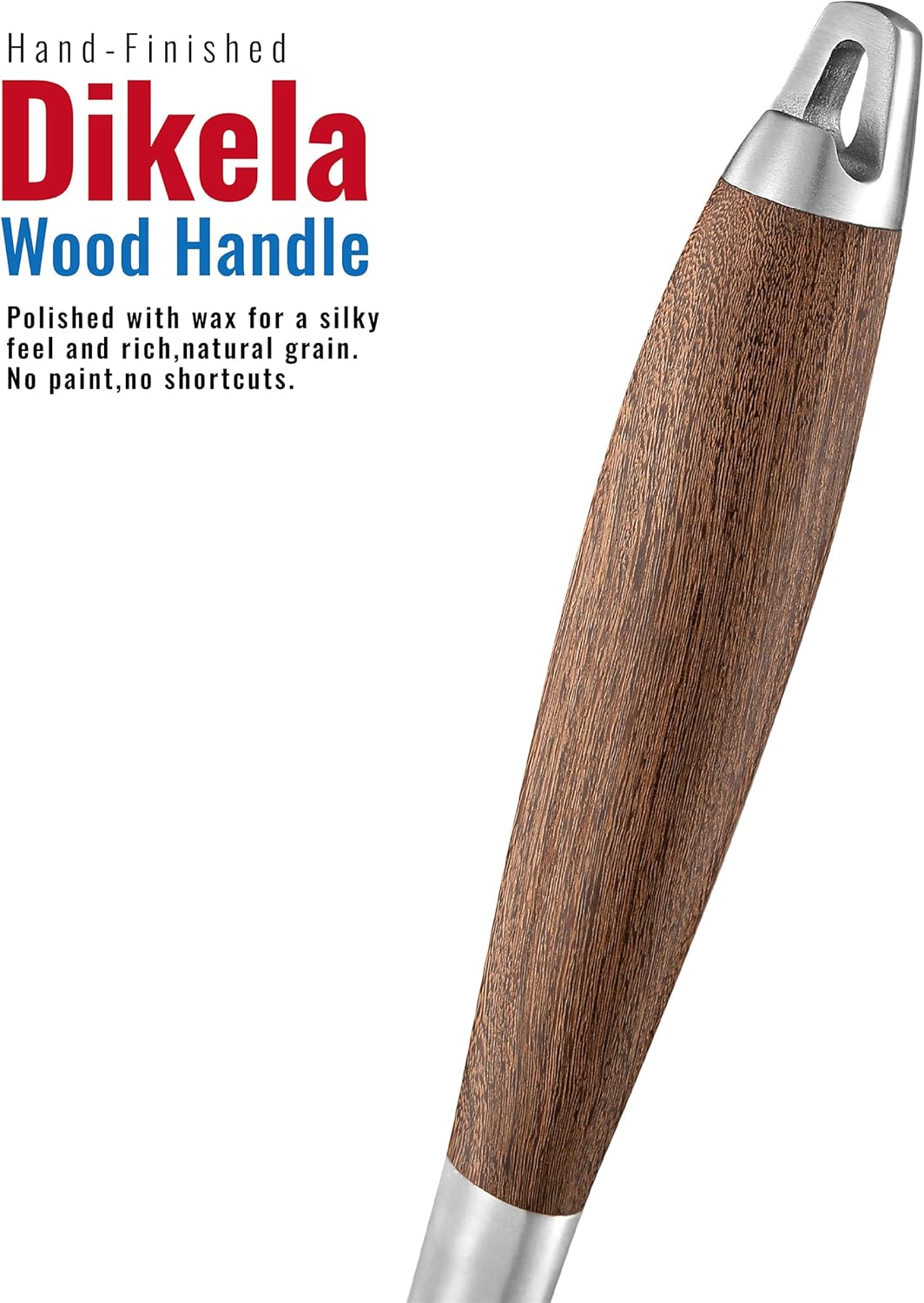 Heavy-Duty Dikela Wooden BBQ Grilling Tools Set. Extra Thick Stainless Steel Multi-Function Spatula, Fork & Tongs | Essential Accessories for Barbecue & Grill. Ideal Gift for Father