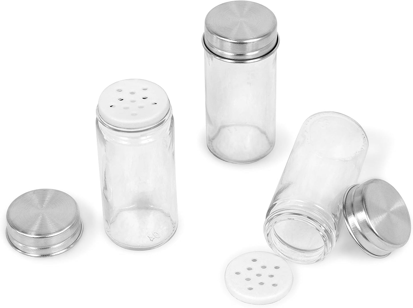 Internet's Best Revolving Spice Tower | Round Spice Rack | Set of 16 Spice Jars | Seasoning Storage Organization | Stainless Steel