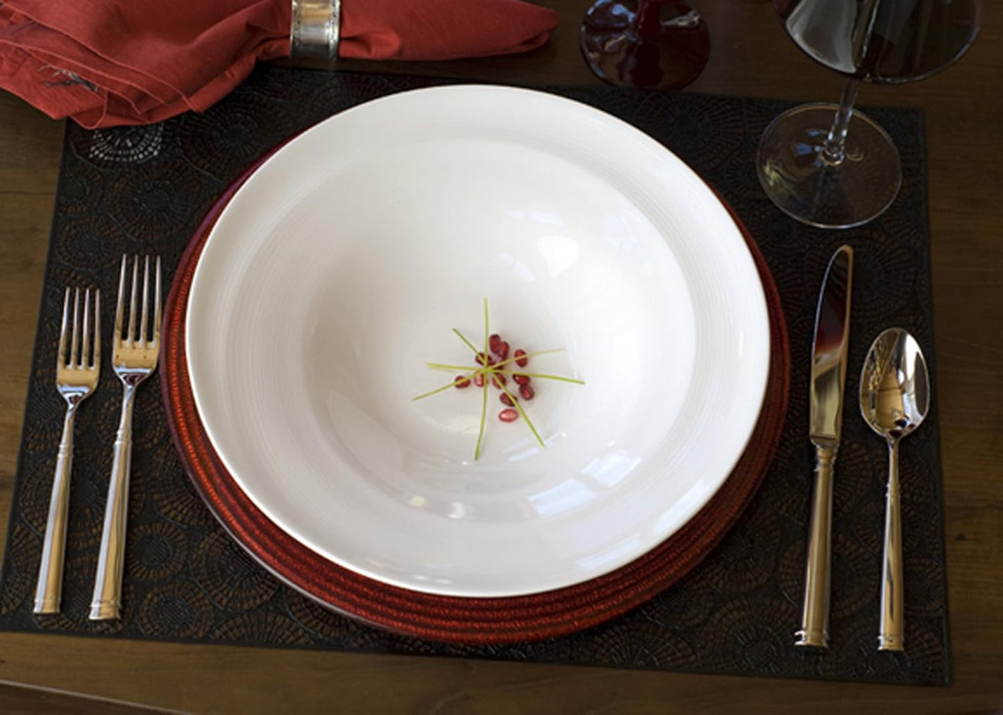 Fortessa Bistro 18/10 Stainless Steel Flatware Solid Handle Table Knife, Set of 12, Silver