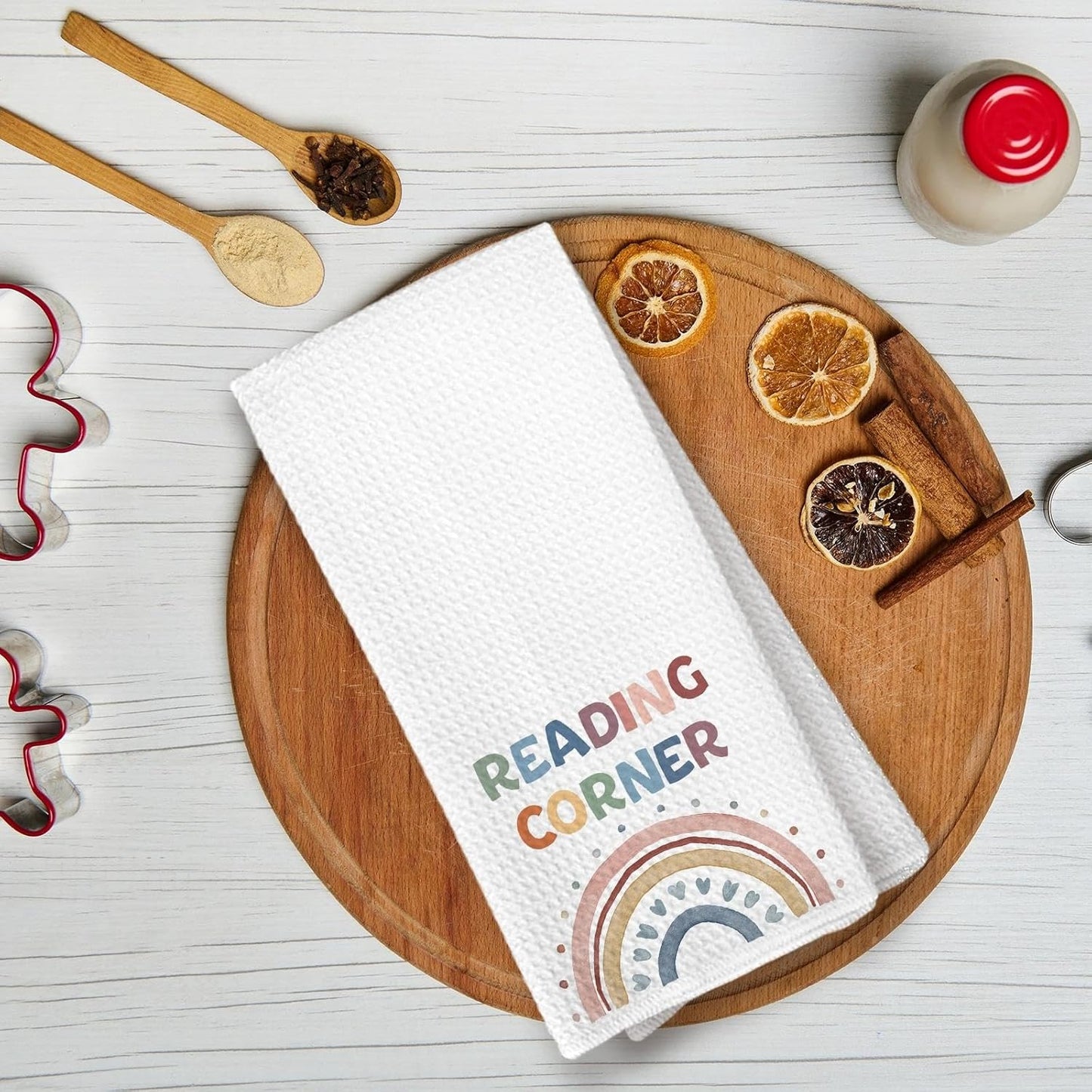 Boho Reading Corner Kitchen Towels,Classroom Reading Corner Decor for Classroom,Classroom Read Nook Library Dish Towels for Kitchen,Calming Corner Classroom