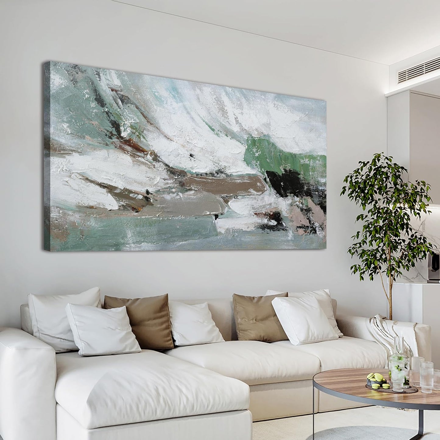 Canvas Wall Art Decor Modern Canvas Wall Art For Living Room Abstract Art Green Wall Art Decor Colorful Abstract Wall Art Prints Canvans Art Work For Bedroom Office Kitchen Wall Decor 20" x 40"