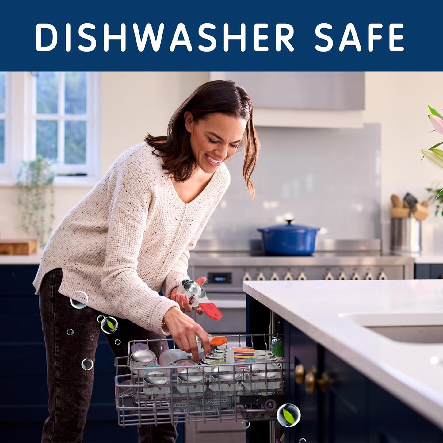 Magnetic Measuring Cups and Spoons Set, 7 Nesting Stainless Steel Measuring Cup Set with Easy to Read Markings, 7 Magnetic Measuring Spoons & 1 Leveler for Measuring Dry or Liquid Ingredients