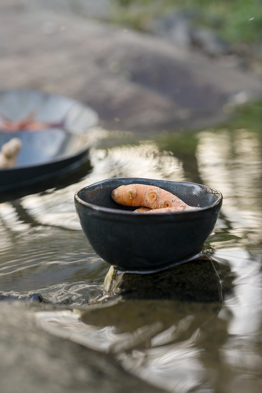 D&V 3 Piece Stōn Porcelain Dinnerware Bowl Set, 7.5" x 3.5", Twilight