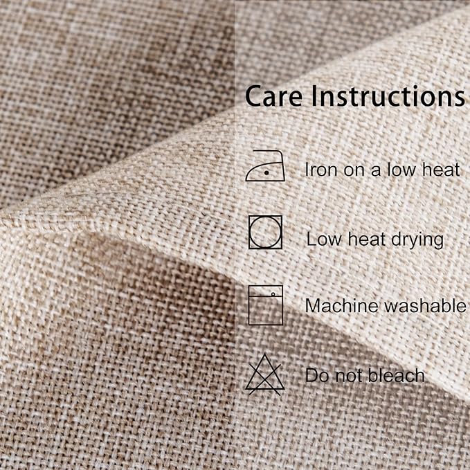 JIUZHEN Round Textured Table Cloth Linen Wrinkle Free Stain Resistant Farmhouse Decorative Circular Tablecloth for Kitchen, Dining, Party, Wedding, Outdoor Use (40 Inch Round,Stone)