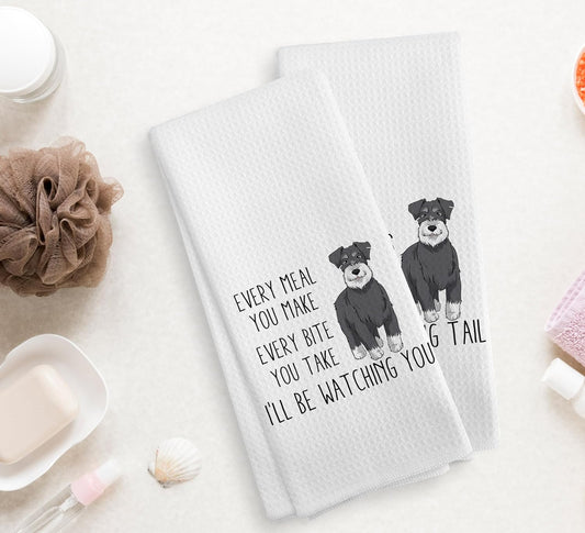 Schnauzer Towel - 2 Piece Kitchen Towel Set for Schnauzer Fans - 1624 Inches