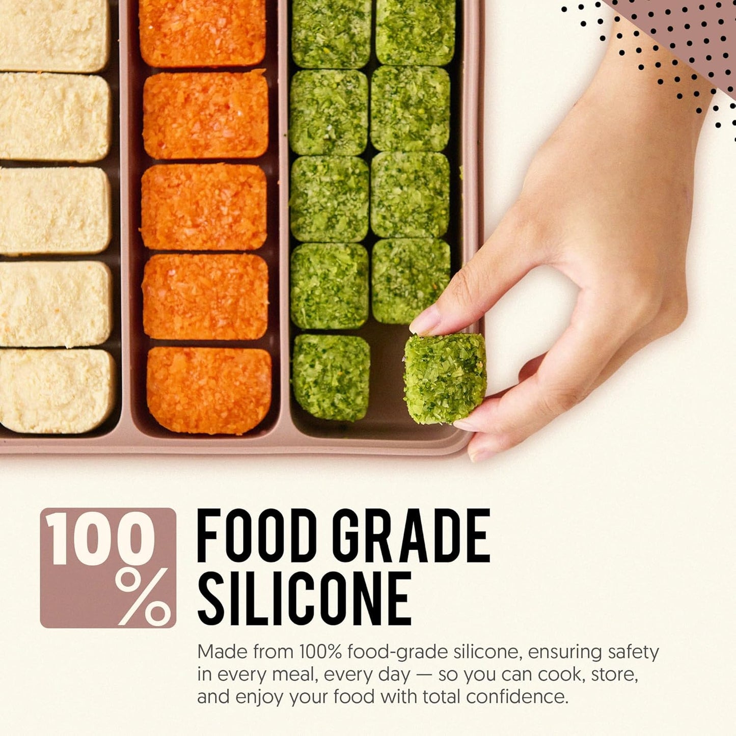 Silicone Baby Food Storage Container with Lid - 26.4oz Freezer Safe Stackable Meal Prep Containers for Baby Puree, Homemade Food & Snacks - BPA Free, Microwave & Dishwasher Safe