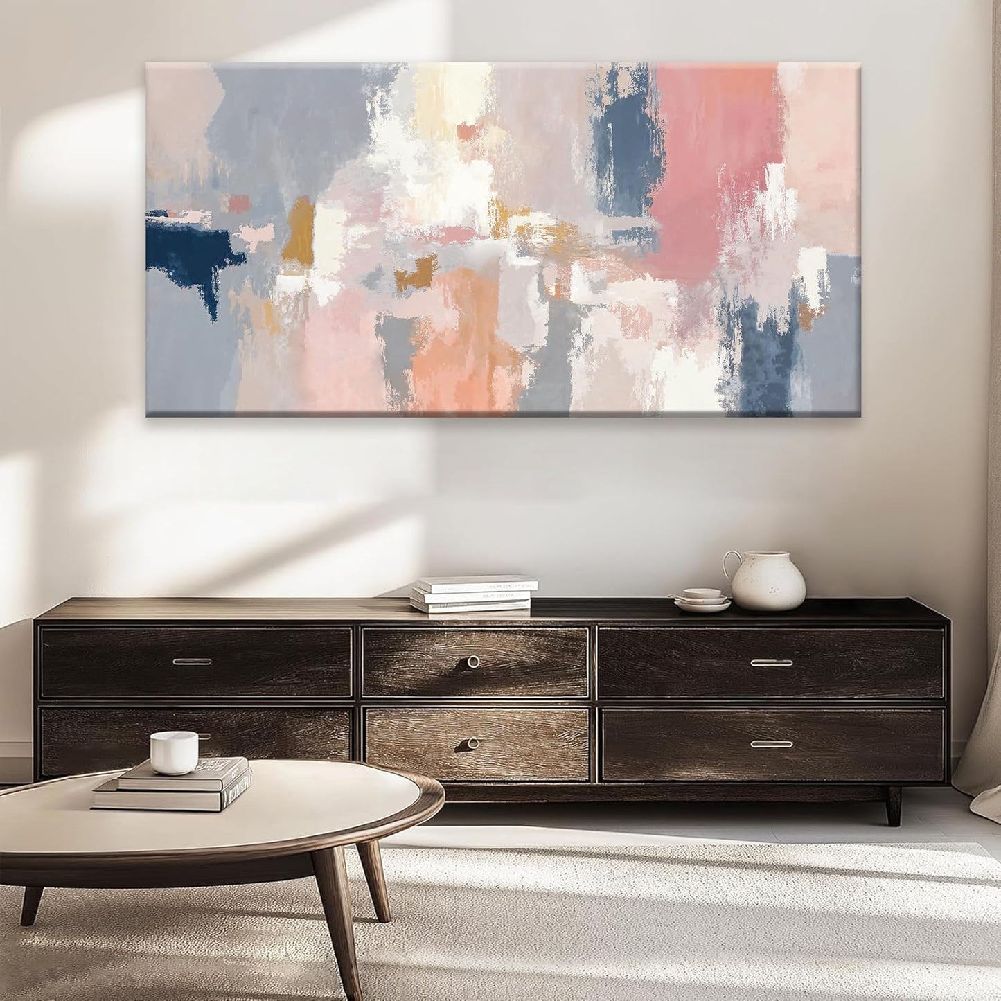 Large Abstract Wall Art Decorations Pink And Gray Wall Art Living Room Home Wall Decor 29x58 Inch Modern Minimalist Artwork Canvas Art Wall Decor For Bedroom Kitchen Office