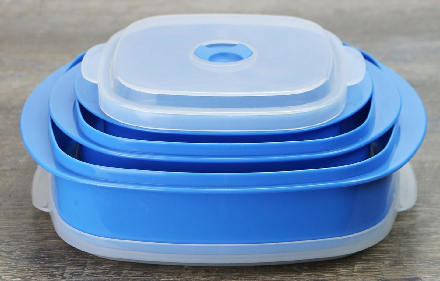 Reston Lloyd Nesting Microwave Containers, Set of 3, Adjustable Steam Vents, Airtight, Meal Prep, Durable BPA-Free Plastic- Freezer & Dishwasher Safe, Cookware & Food Storage, Anyday Cookware, Azure