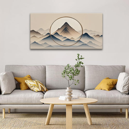 Suconvng Mountain Abstract Wall Art For Bedroom Office Artwork Mountain Forest Landscapes Wall Art Painting Canvas Art Wall Decor Pictures Prints Home Wall Decor 20×40 Inch