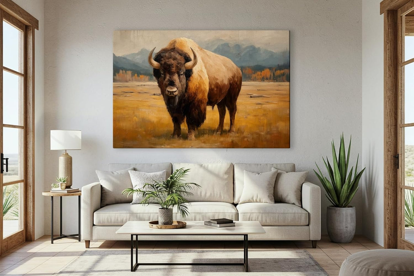 Wildlife Canvas Prints - Wild Animals Home Decor - Medium, Large, and Extra Large Wall Art for Living Room, Bathroom, Kitchen (American Titan, 28L" x 41W")