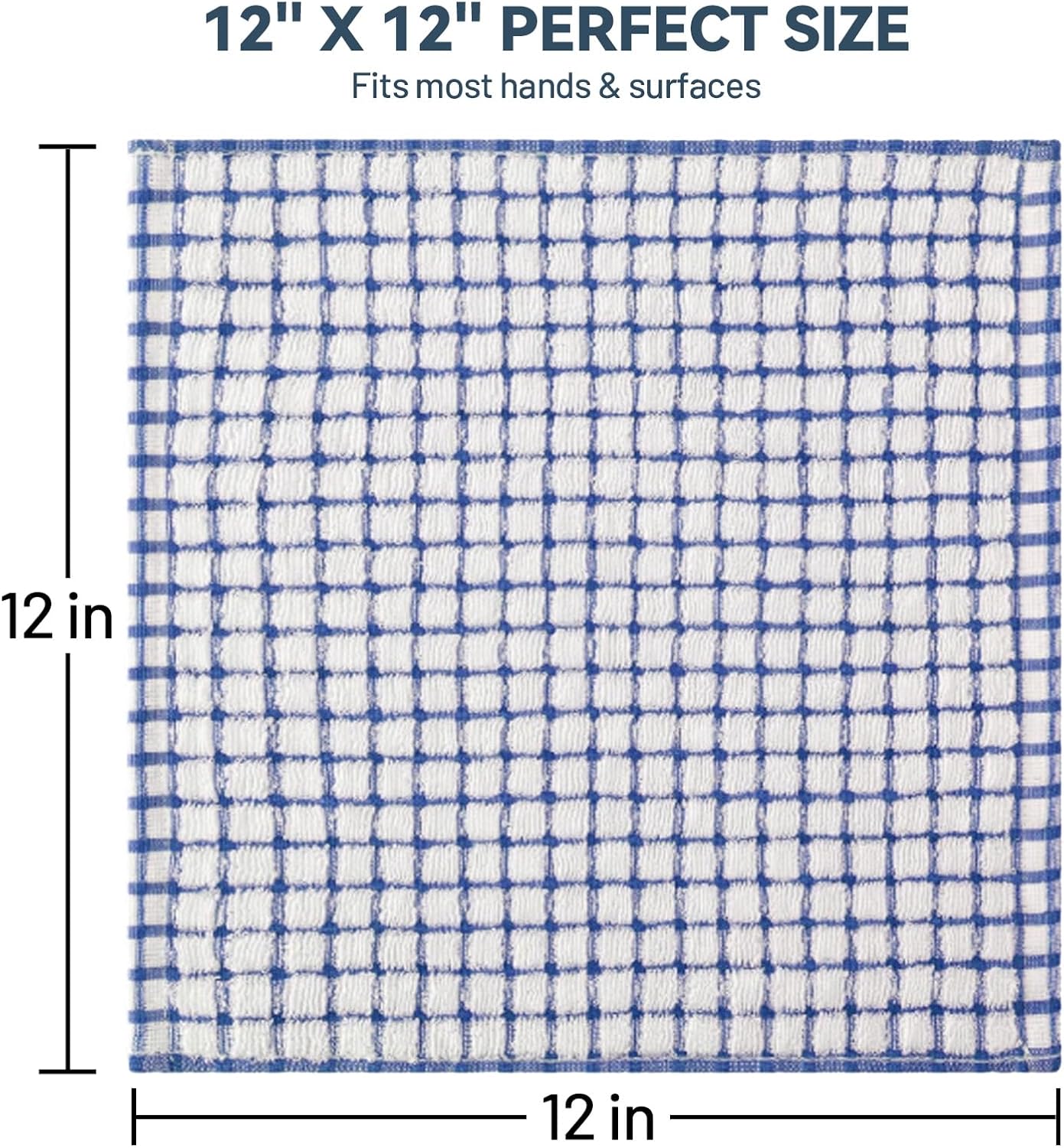 Egles 12 Packs Kitchen Dishcloths 12x12 Inches 100% Cotton Kitchen Dish Cloths for Washing Dishes Scrubbing Wash Cloths Dish Towels Sets (Mix Color)