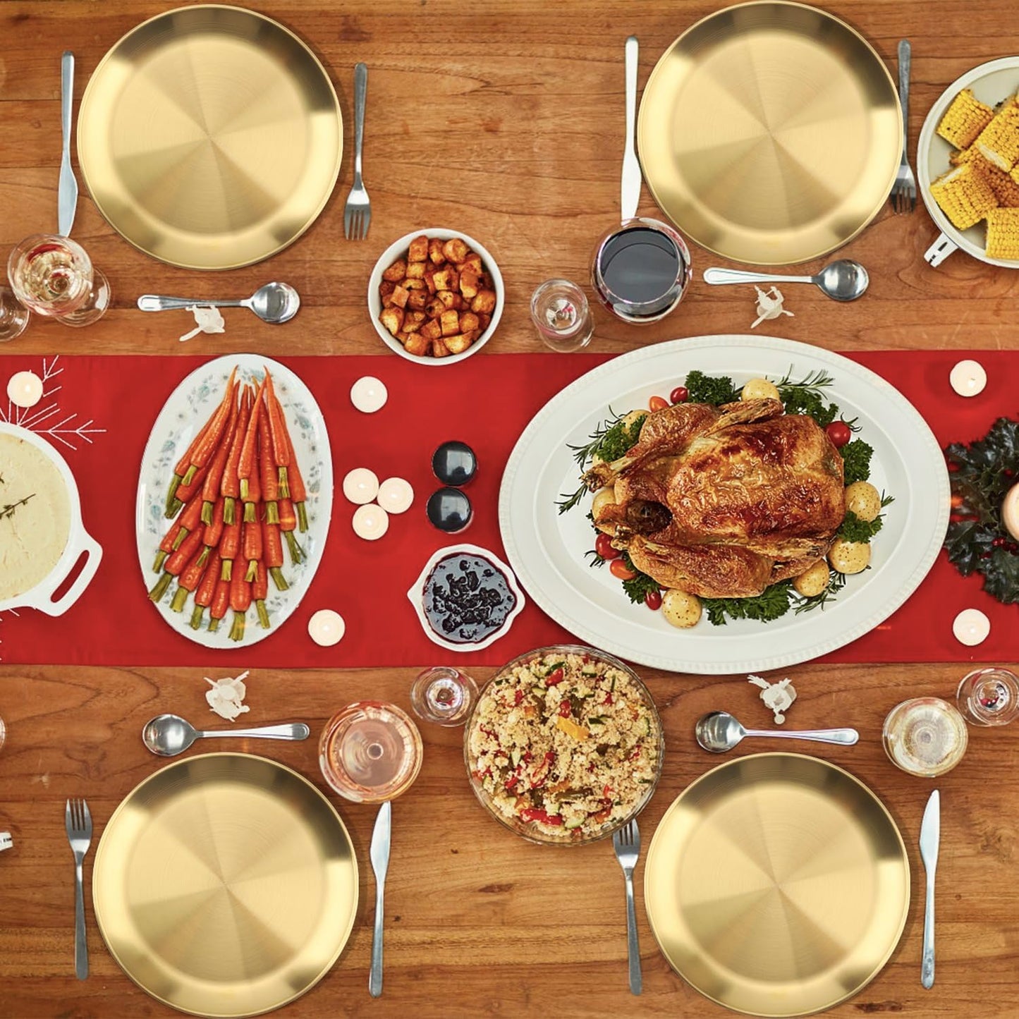 Stainless Steel Plates,6 Pack 304 Stainless Steel Dishes 304 Dinner Dishes,feeding Serving Camping Plates Serving Flat Plate for Kitchen, Outdoor Camping, & Restaurants,Dishwasher-Safe (10.2 Inches)