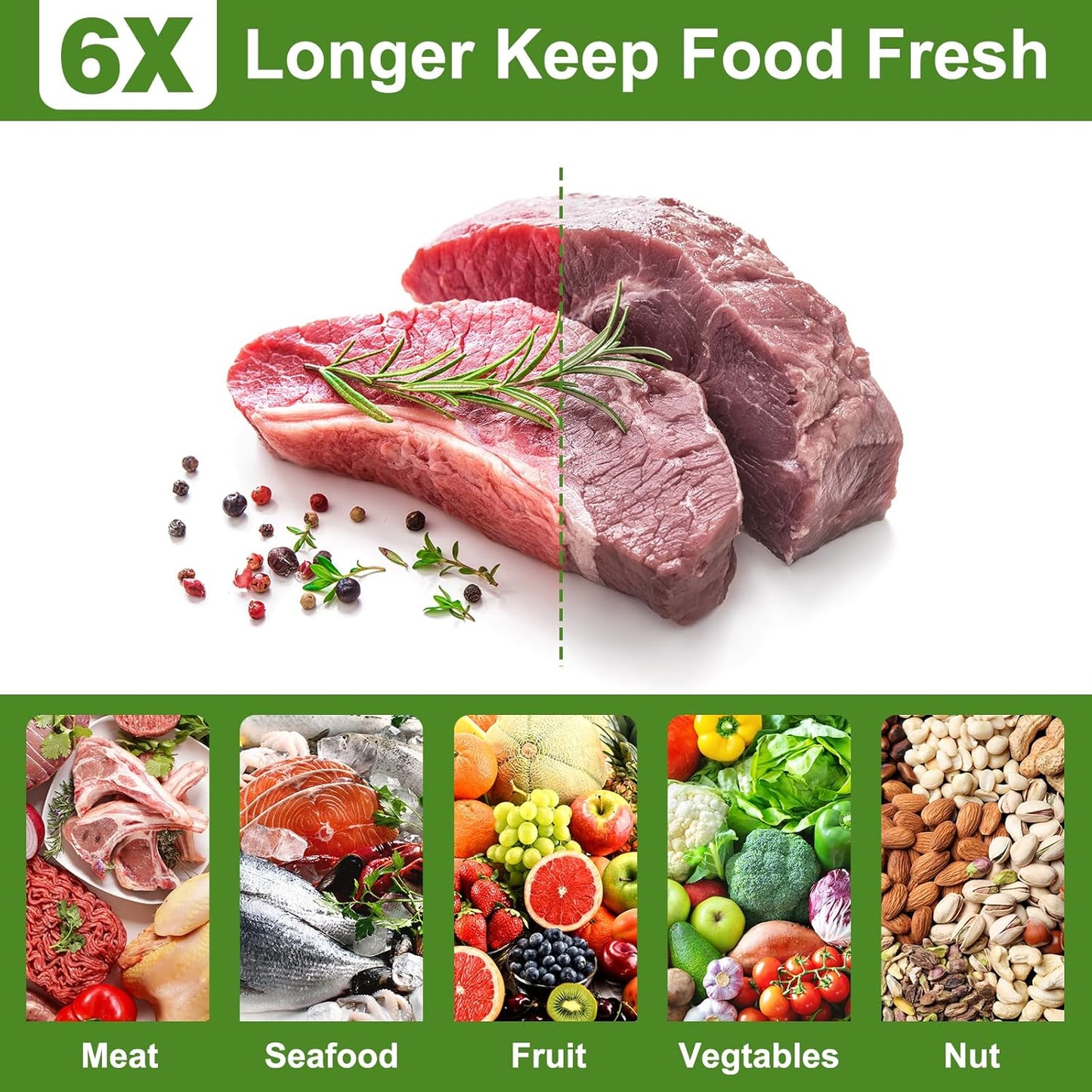 Moretoes 200pcs Vacuum Sealer Bags, Food Saver Bags Gallon 11" x 16" BPA Free, Pre-cut Commercial Grade Vac Bags for Food Storage, Meal Prep or Sous Vide