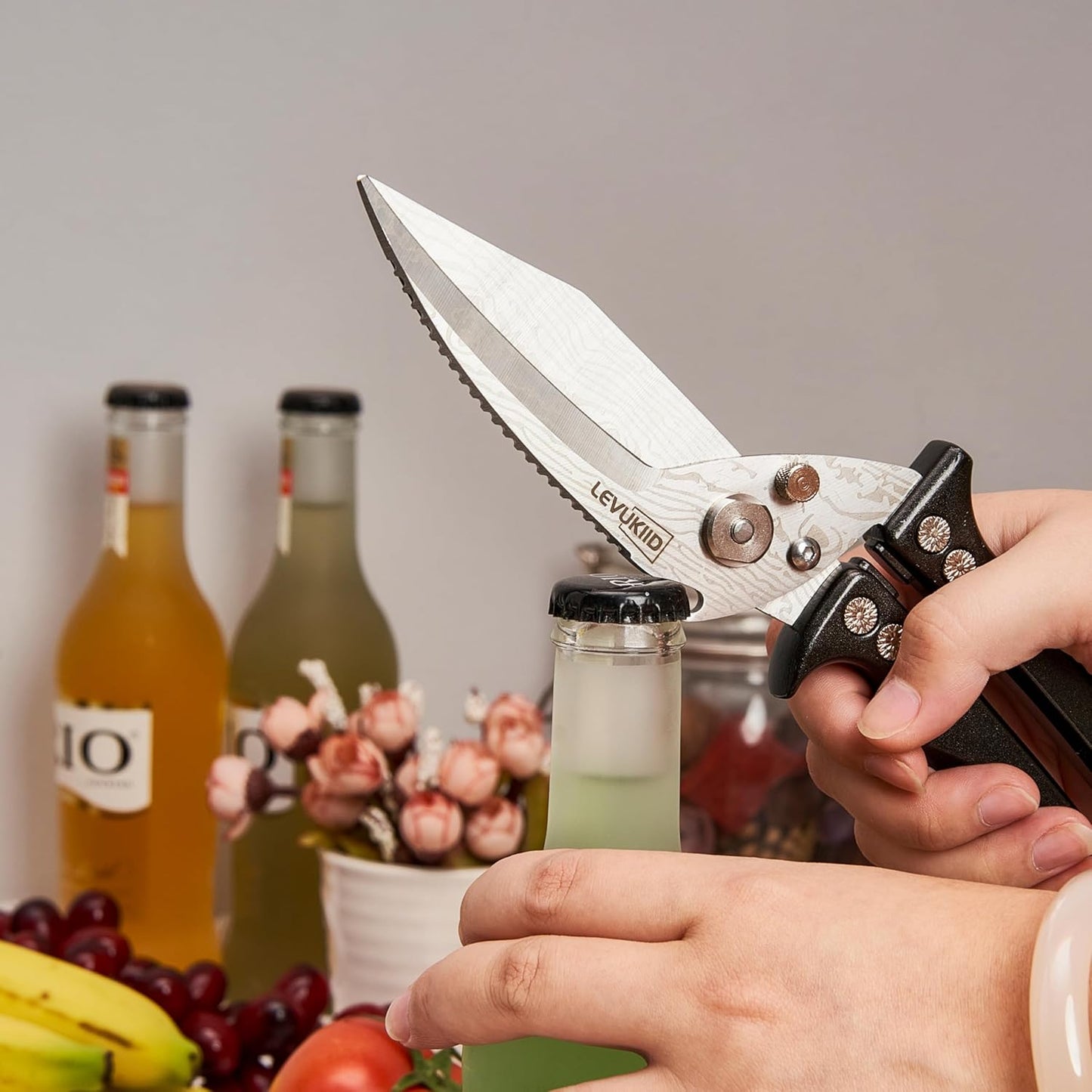 Heavy Duty Poultry Shears.Kitchen Scissors, 420J2 Stainless Steel Detachable Scissors – Ideal for Kitchen Poultry Prep : Thanksgiving Turkey, Chicken & Meat Cutting/black