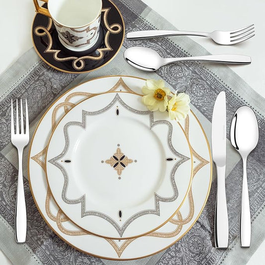 Ggbin 40-Piece Stainless Steel Flatware Set, Service for 8