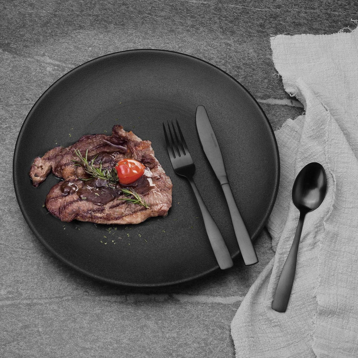 Vanys 40-Piece Silverware Set, Satin Finish Flatware Cutlery Set Service for 8, Knives/Forks/Spoons Included, Dishwasher Safe