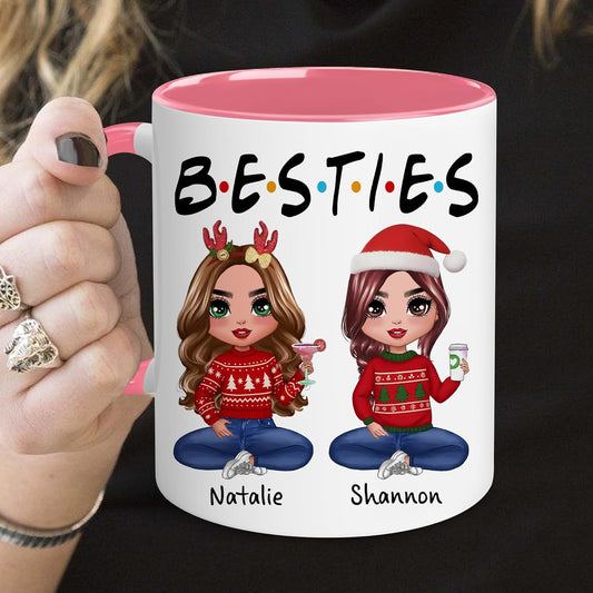 Personalized Bestie Cup - Christmas, Birthday Friendship Gifts With Custom Name, Avatar And Choose Quote - Gifts For Besties, BFF, Female Friend, Sister - Friendship Day Gift For Women, Her