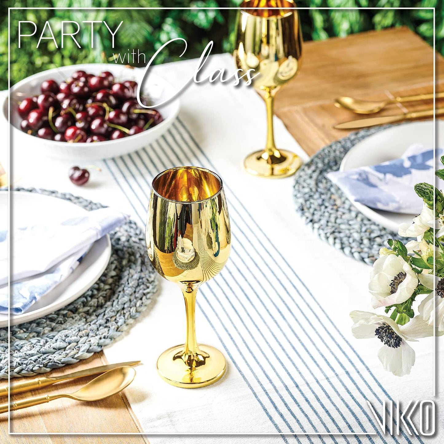 Vikko Décor Wine Glasses, Wine Glass, 14 Oz Fancy Wine Glasses With Stem For Red And White Wine, Durable Wine Glass, Dishwasher Safe, Wine Tasting, Set Of 12