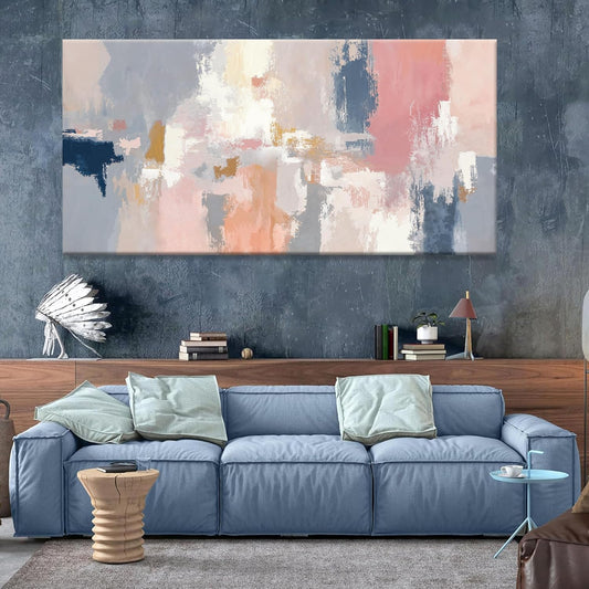 Large Abstract Wall Art Decorations Pink And Gray Wall Art Living Room Home Wall Decor 29x58 Inch Modern Minimalist Artwork Canvas Art Wall Decor For Bedroom Kitchen Office