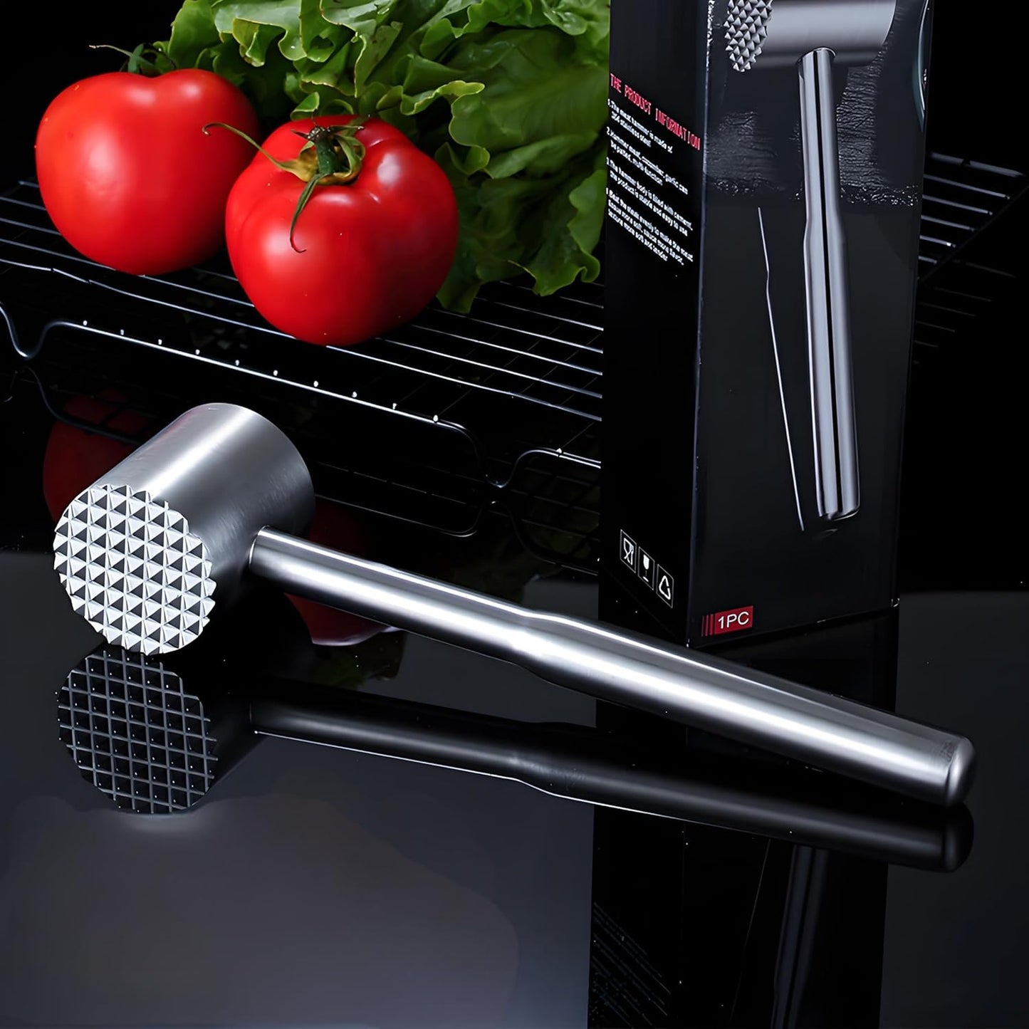 Premium Meat Tenderizer Mallet Tool for Kitchen Meat,Mallet Meat Hammer Meat Beater for Tenderizing and Flattening Meat,Meat Pounder Tenderizer for Pounding Meats, Nuts, Shellfish.