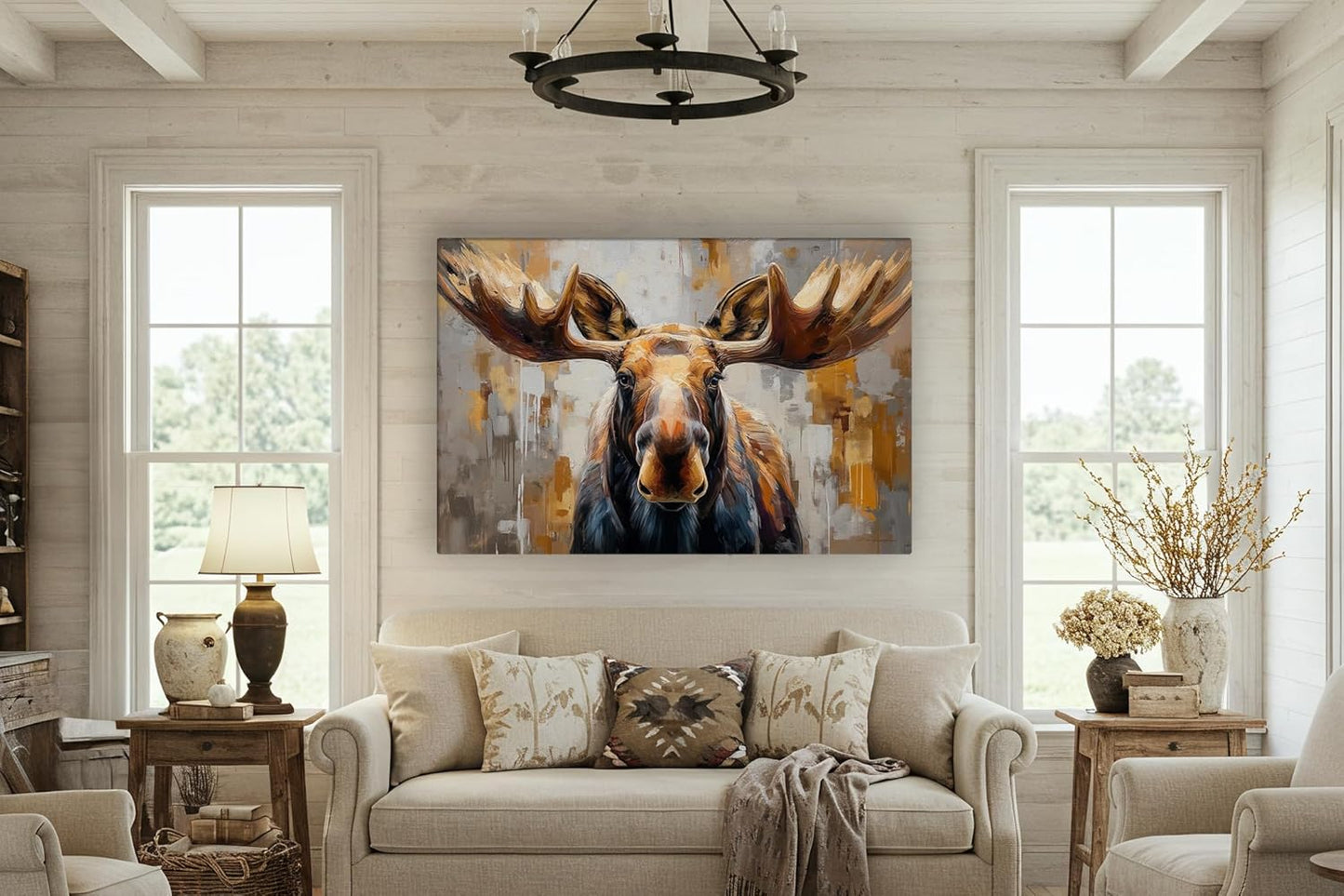 Wildlife Canvas Prints - Wild Animals Home Decor - Medium, Large, and Extra Large Wall Art for Living Room, Bathroom, Kitchen (The Forest King, 39L" x 59W")