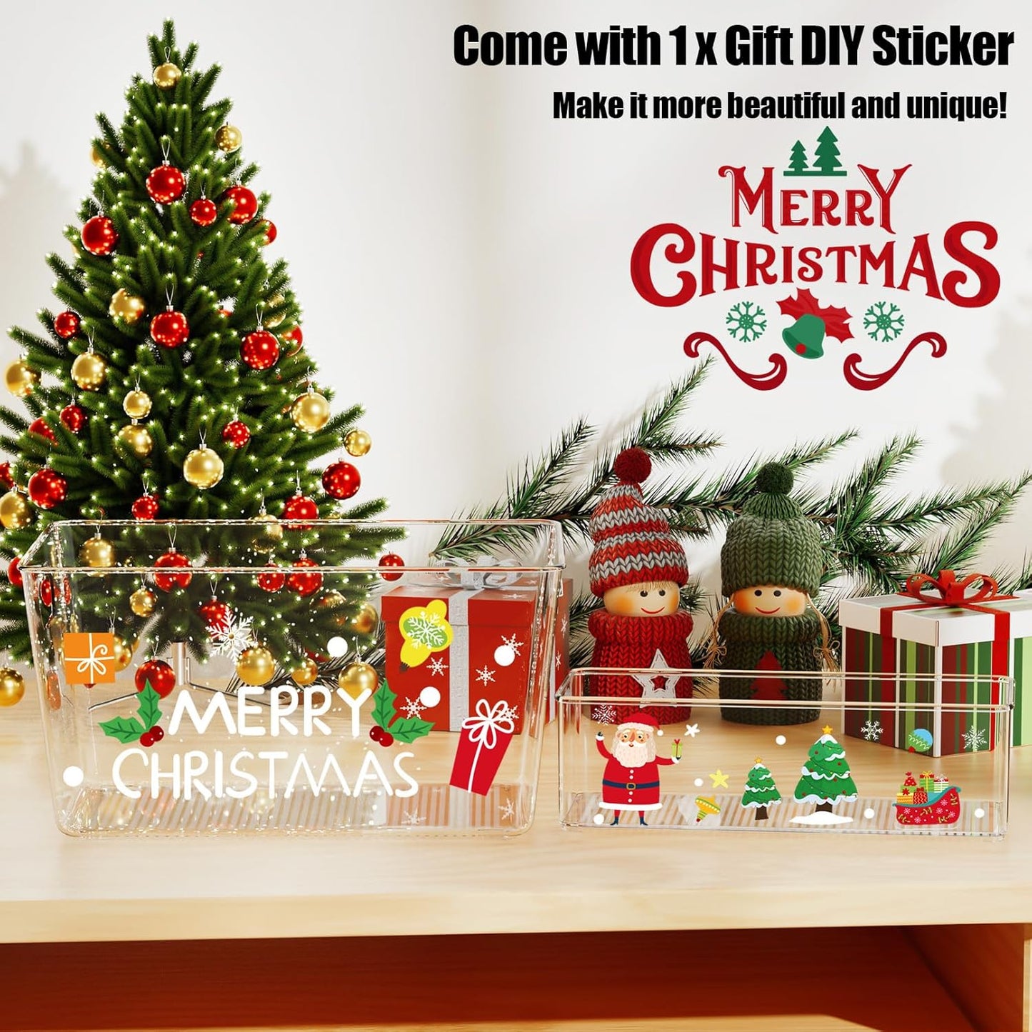 Set of 8 Clear Plastic Storage Bins, 6 Large +2 Small Pantry Organizers and Storage Containers for Kitchen Organization, Home Storage Essentials for Office, Closet, Garage, Freezer& Bathroom