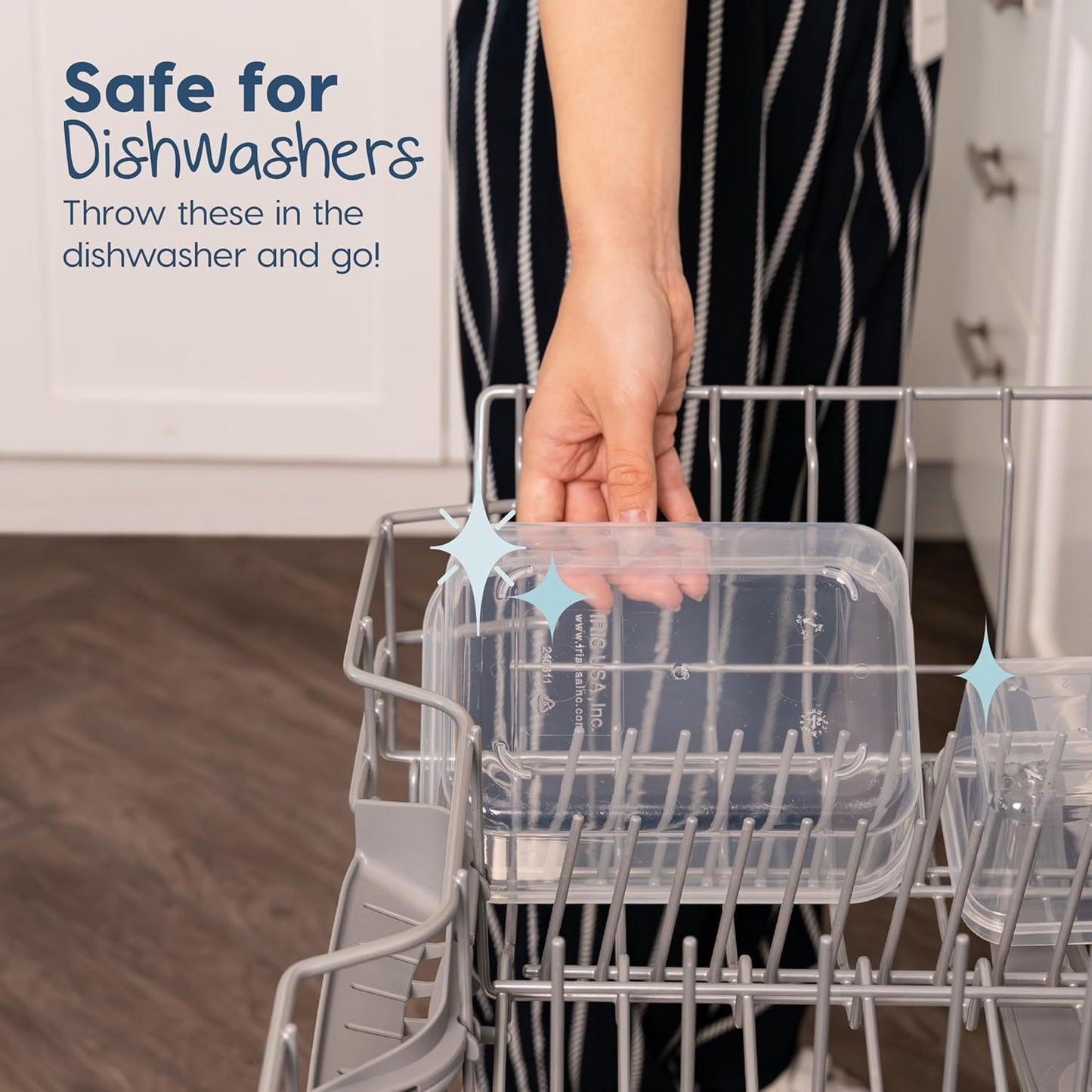 IRIS USA Plastic Food Storage Containers, 44 Piece, 12oz + 45oz Combo Set, 22 Food Containers With Lids, Leftovers Meal Prep Office Lunch Snack Fruit, Microwave Dishwasher Freezer Safe, BPA Free