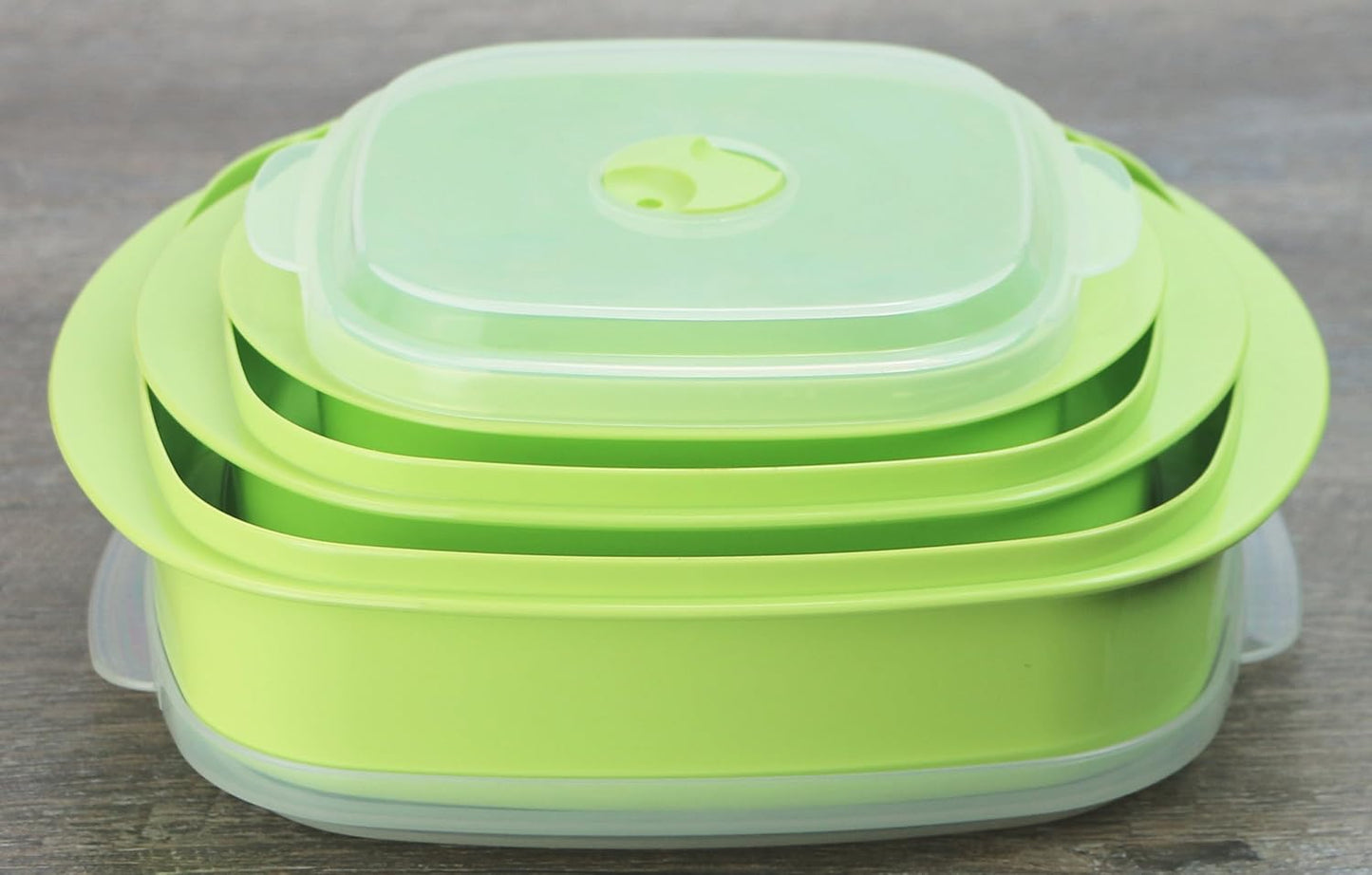 Reston Lloyd Nesting Microwave Containers, Set of 3, Adjustable Steam Vents, Airtight, Meal Prep, Durable BPA-Free Plastic- Freezer & Dishwasher Safe, Cookware & Food Storage, Anyday Cookware, Lime