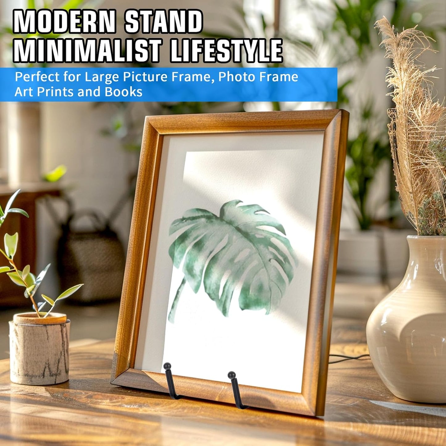 12 Pack Plate Stands for Display 6 Inch Plate Holder Display Stands Picture Frame Holder Metal Frame for Decorative Supplies, Book, Photo, Easel, Platter, Tabletop Art