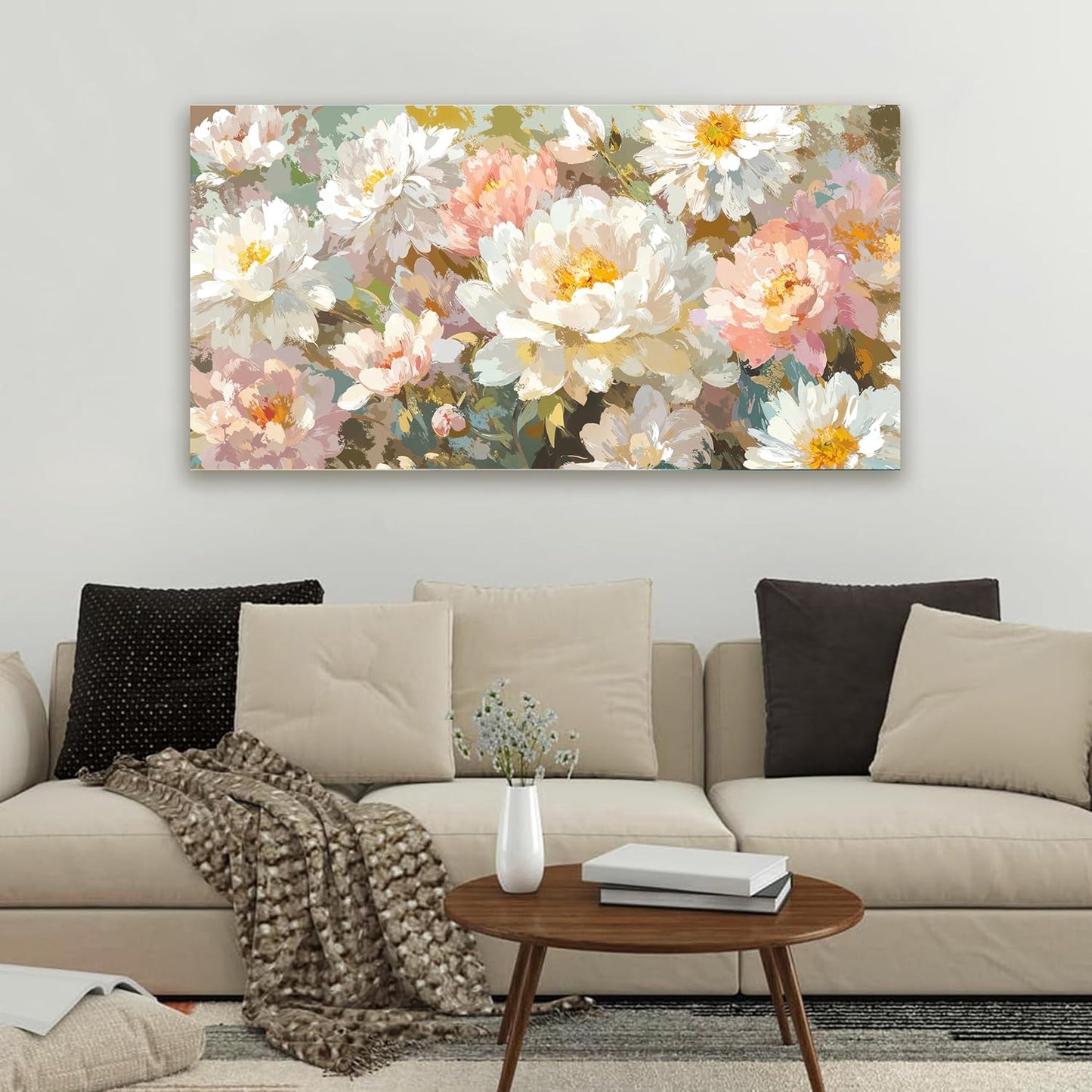 Canvas Wall Art Decor Modern Wall Art for Living Room Colorful Flowers Wall Art Prints Artwork for Walls Botanical Wall Art Pictures Modern Canvas Art Wall Decor Bedroom Office Decorations 20" X 40"